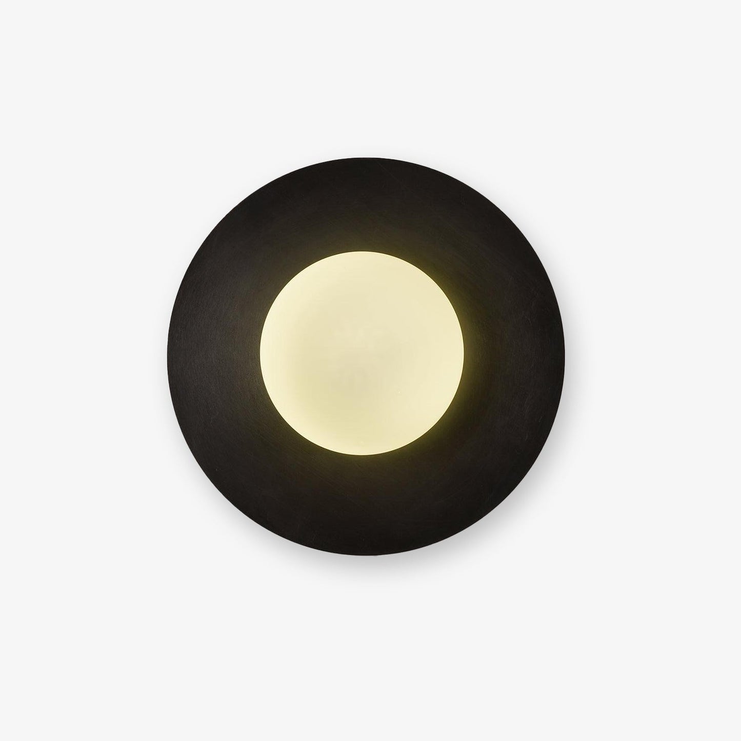 Round Glass Wall Lamp | Glass & Iron | 20cm or 30cm Diameter