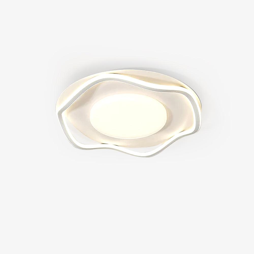 Minimalist Ceiling Lamp | Cloud Shape | White, Black+White