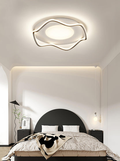Minimalist Ceiling Lamp | Cloud Shape | White, Black+White