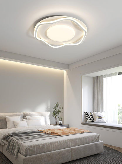 Minimalist Ceiling Lamp | Cloud Shape | White, Black+White