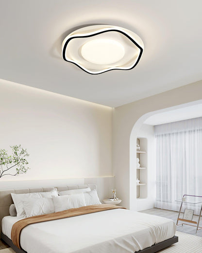 Minimalist Ceiling Lamp | Cloud Shape | White, Black+White