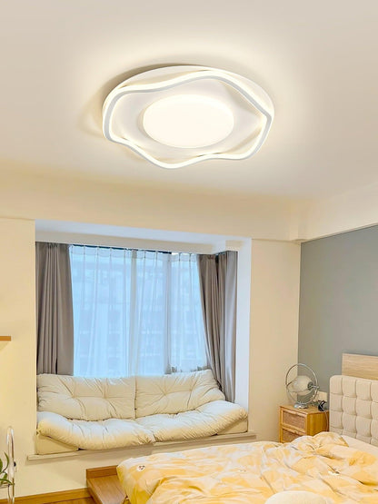 Minimalist Ceiling Lamp | Cloud Shape | White, Black+White