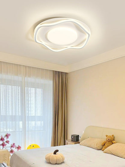 Minimalist Ceiling Lamp | Cloud Shape | White, Black+White