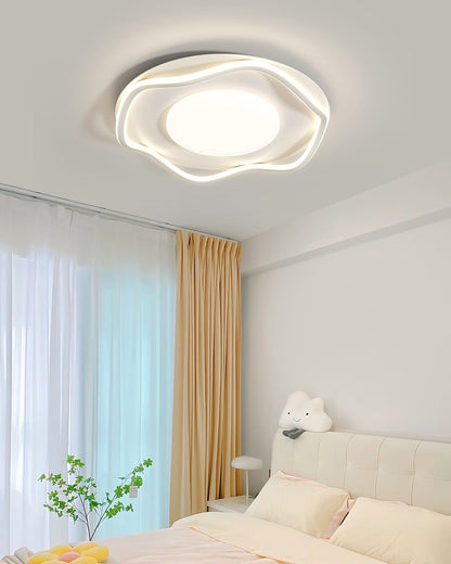 Minimalist Ceiling Lamp | Cloud Shape | White, Black+White