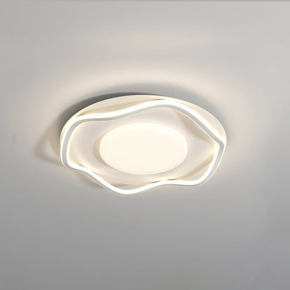 Minimalist Ceiling Lamp | Cloud Shape | White, Black+White