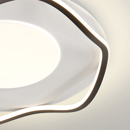 Minimalist Ceiling Lamp | Cloud Shape | White, Black+White