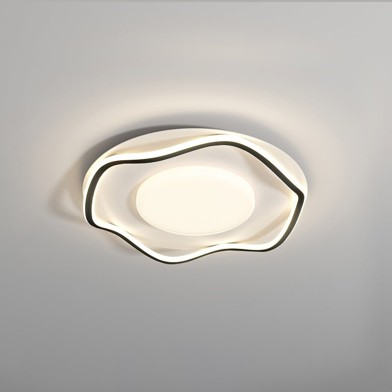 Minimalist Ceiling Lamp | Cloud Shape | White, Black+White