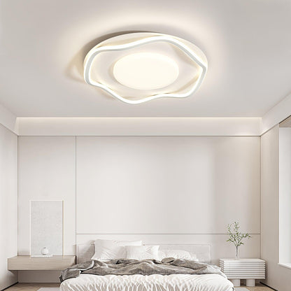 Minimalist Ceiling Lamp | Cloud Shape | White, Black+White