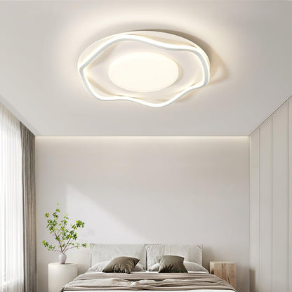 Minimalist Ceiling Lamp | Cloud Shape | White, Black+White