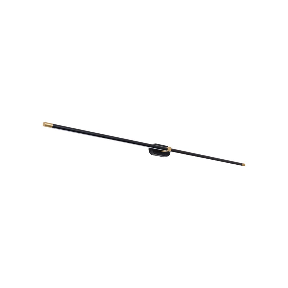 Minimalist Linear Wall Lamp | Metal with Integrated LED | Black or Gold