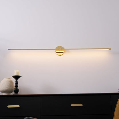 Minimalist Linear Wall Lamp | Premium Metal with Integrated LED | Available in Black or Gold
