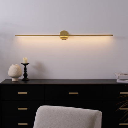 Minimalist Linear Wall Lamp | Premium Metal with Integrated LED | Available in Black or Gold