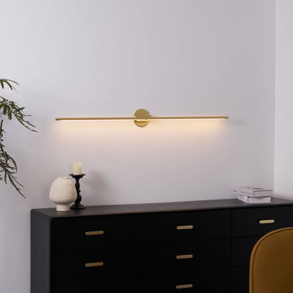 Minimalist Linear Wall Lamp | Premium Metal with Integrated LED | Available in Black or Gold