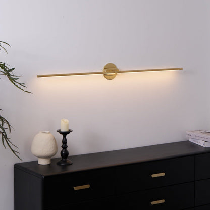 Minimalist Linear Wall Lamp | Premium Metal with Integrated LED | Available in Black or Gold