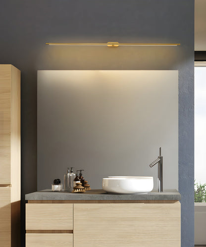 Minimalist Linear Wall Lamp | Metal with Integrated LED | Black or Gold