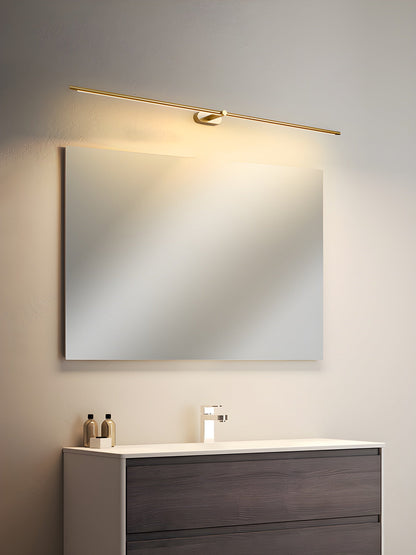 Minimalist Linear Wall Lamp | Metal with Integrated LED | Black or Gold