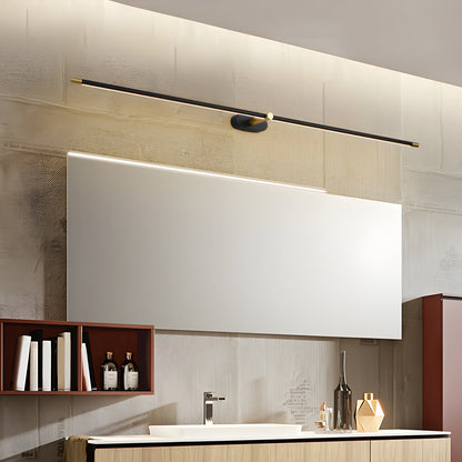Minimalist Linear Wall Lamp | Metal with Integrated LED | Black or Gold