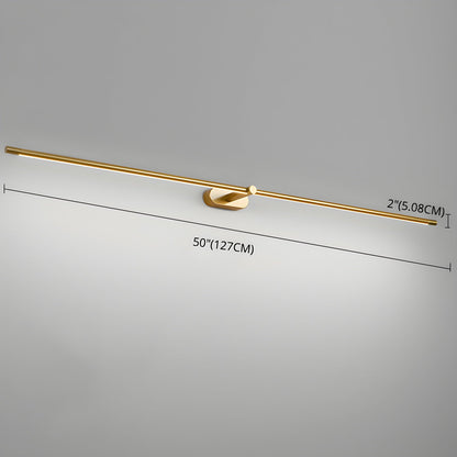 Minimalist Linear Wall Lamp | Metal with Integrated LED | Black or Gold