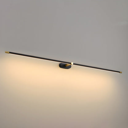Minimalist Linear Wall Lamp | Metal with Integrated LED | Black or Gold