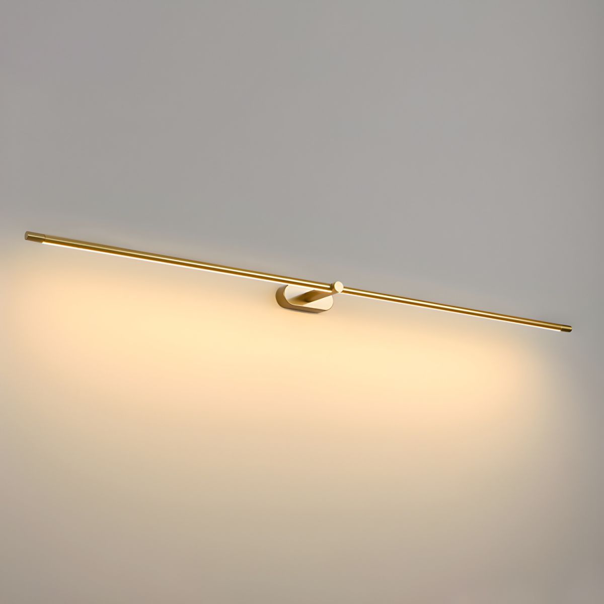 Minimalist Linear Wall Lamp | Metal with Integrated LED | Black or Gold