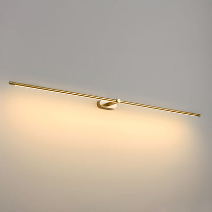 Minimalist Linear Wall Lamp | Metal with Integrated LED | Black or Gold