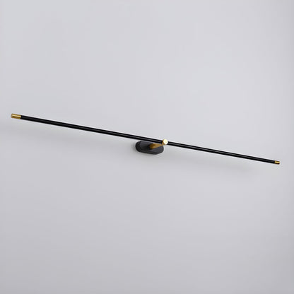 Minimalist Linear Wall Lamp | Metal with Integrated LED | Black or Gold