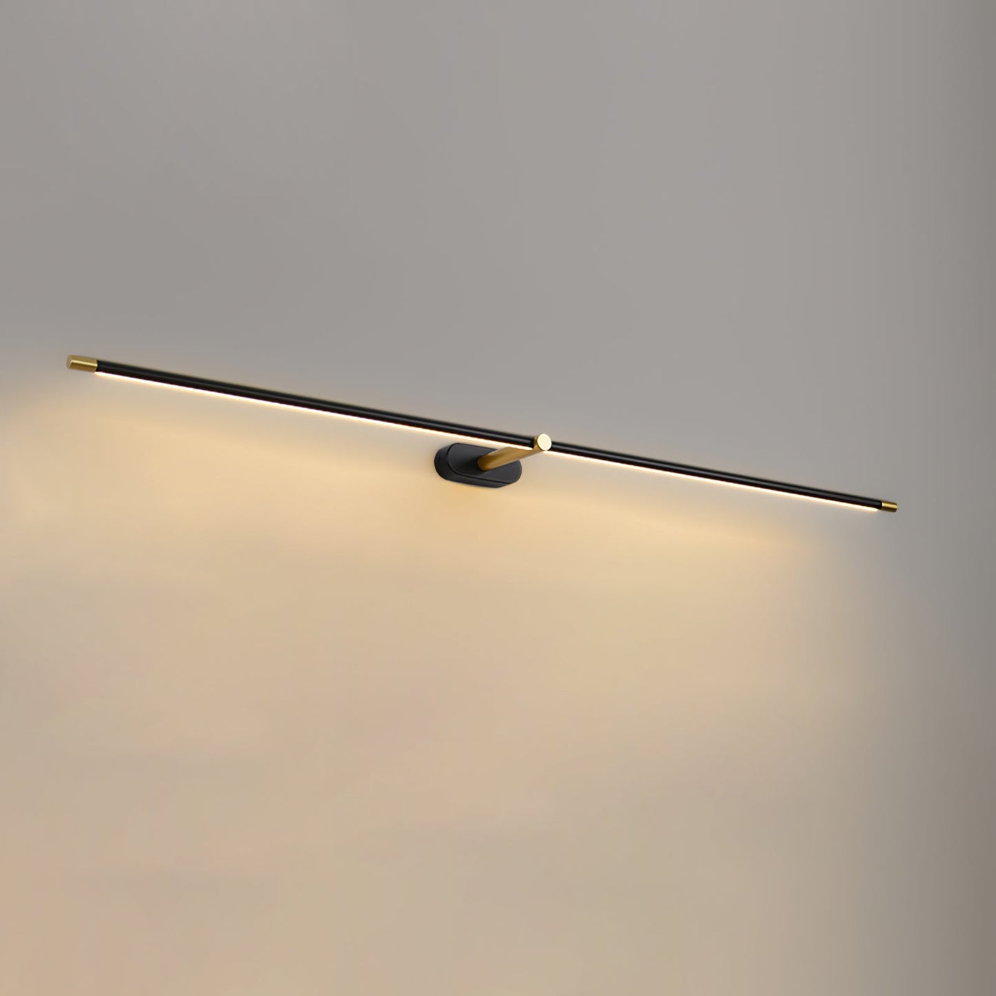Minimalist Linear Wall Lamp | Metal with Integrated LED | Black or Gold