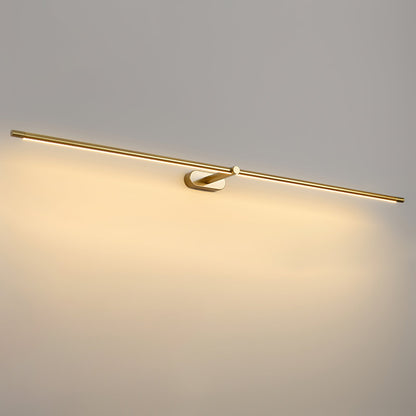 Minimalist Linear Wall Lamp | Metal with Integrated LED | Black or Gold