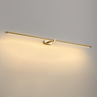 Minimalist Linear Wall Lamp | Metal with Integrated LED | Black or Gold