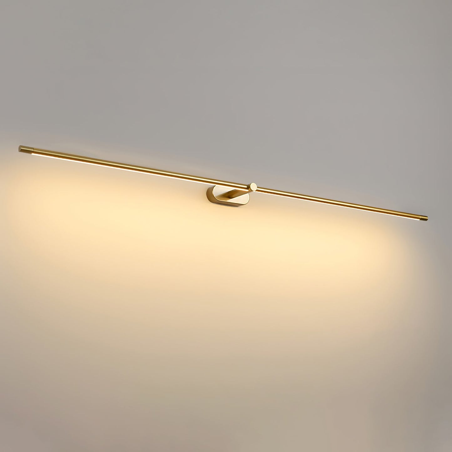 Minimalist Linear Wall Lamp | Metal with Integrated LED | Black or Gold