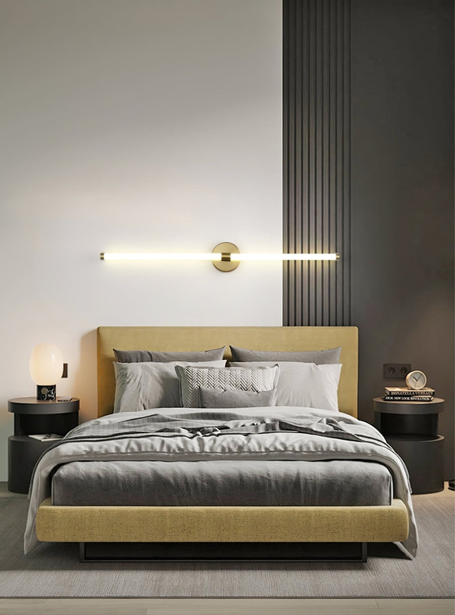 Minimalist Wall Sconce | Metal & Acrylic | Gold or Black