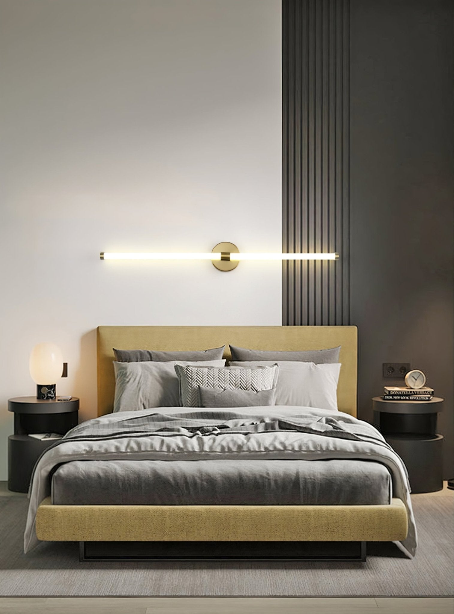 Minimalist Wall Sconce | Metal & Acrylic | Gold or Black