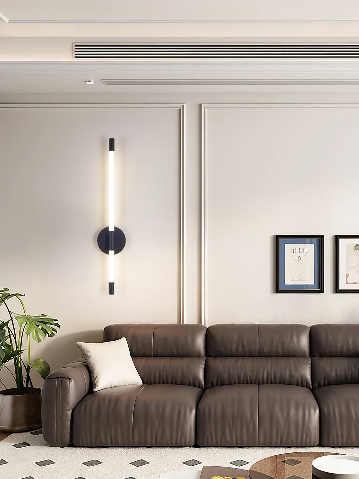 Minimalist Wall Sconce | Metal & Acrylic | Gold or Black