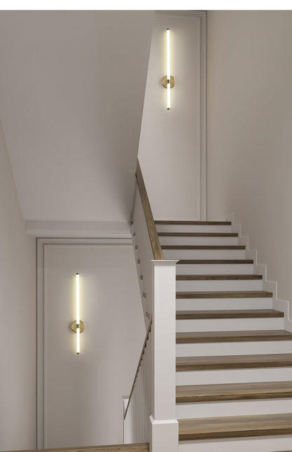 Minimalist Wall Sconce | Metal & Acrylic | Gold or Black