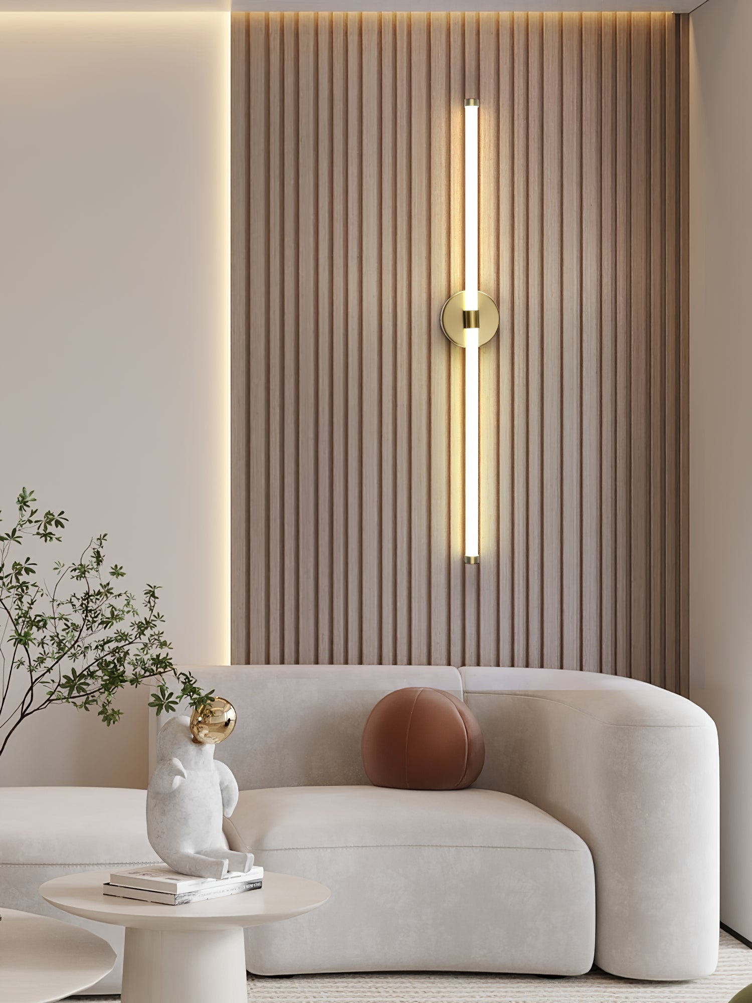 Minimalist Wall Sconce | Metal & Acrylic | Gold or Black