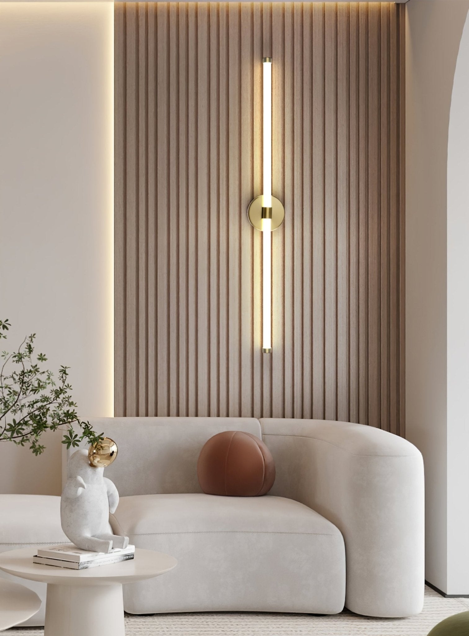 Minimalist Wall Sconce | Metal & Acrylic | Gold or Black