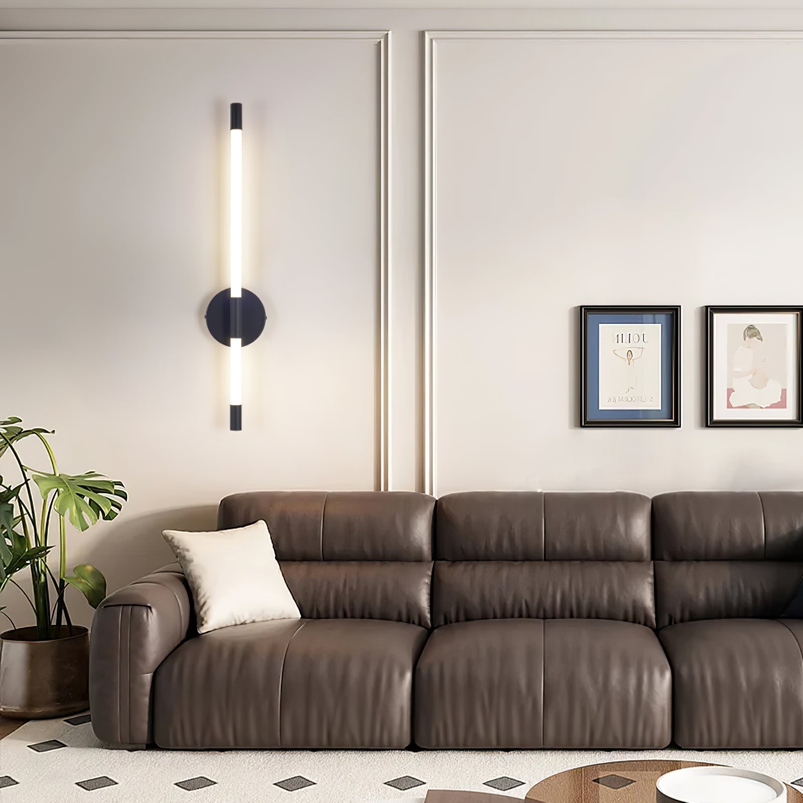 Minimalist Wall Sconce | Metal & Acrylic | Gold or Black