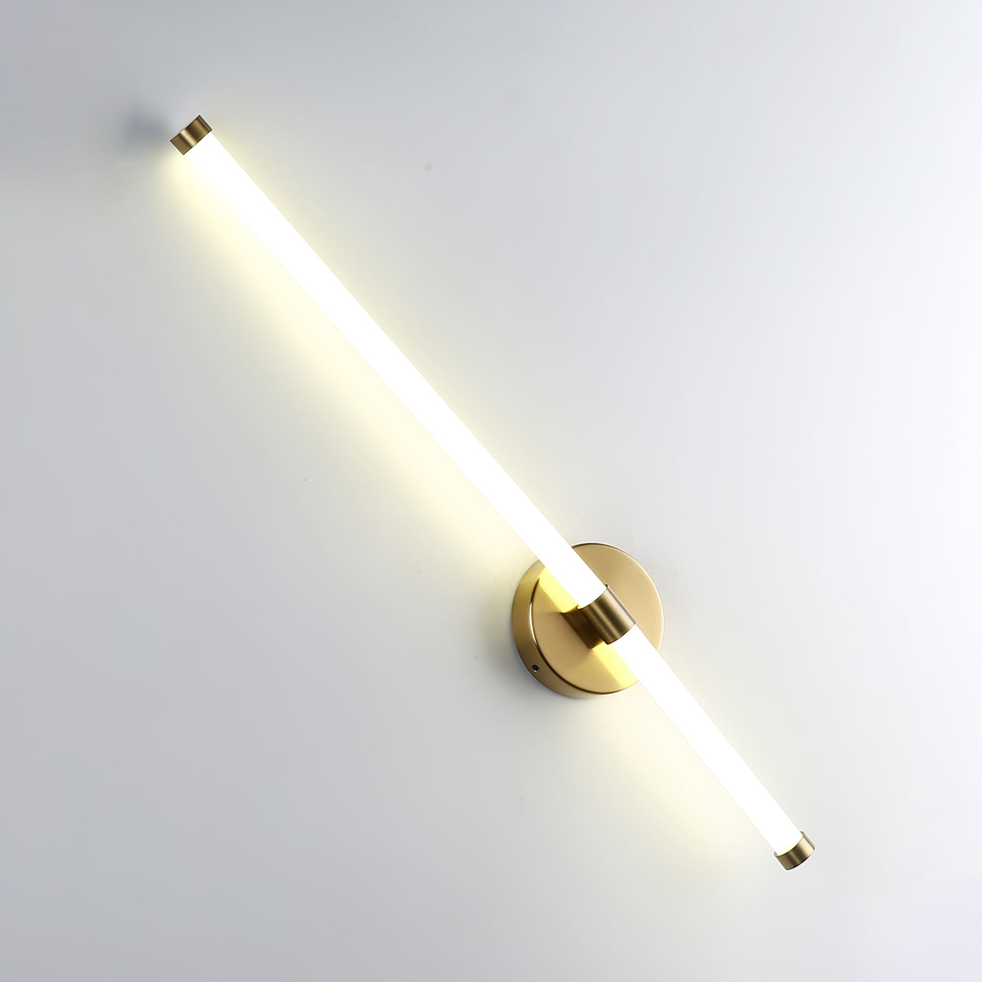 Minimalist Wall Sconce | Metal & Acrylic | Gold or Black