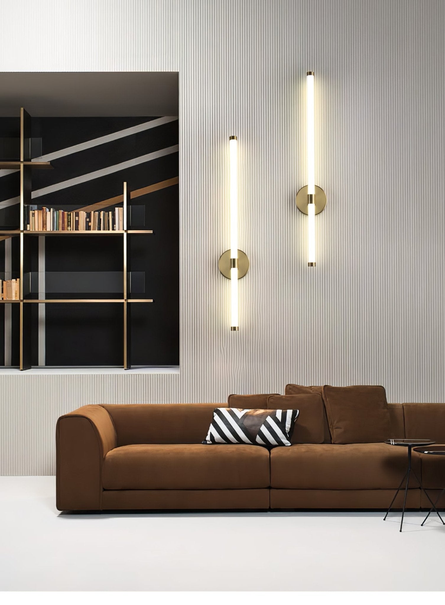 Minimalist Wall Sconce | Metal & Acrylic | Gold or Black