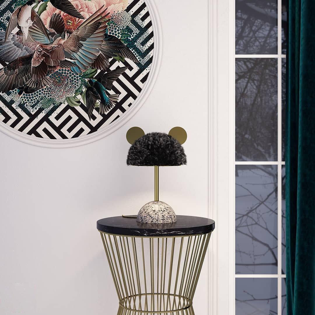 Minos Table Lamp | Terrazzo & Metal | Dark Green
