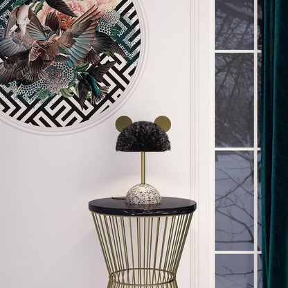 Minos Table Lamp | Terrazzo & Metal | Dark Green