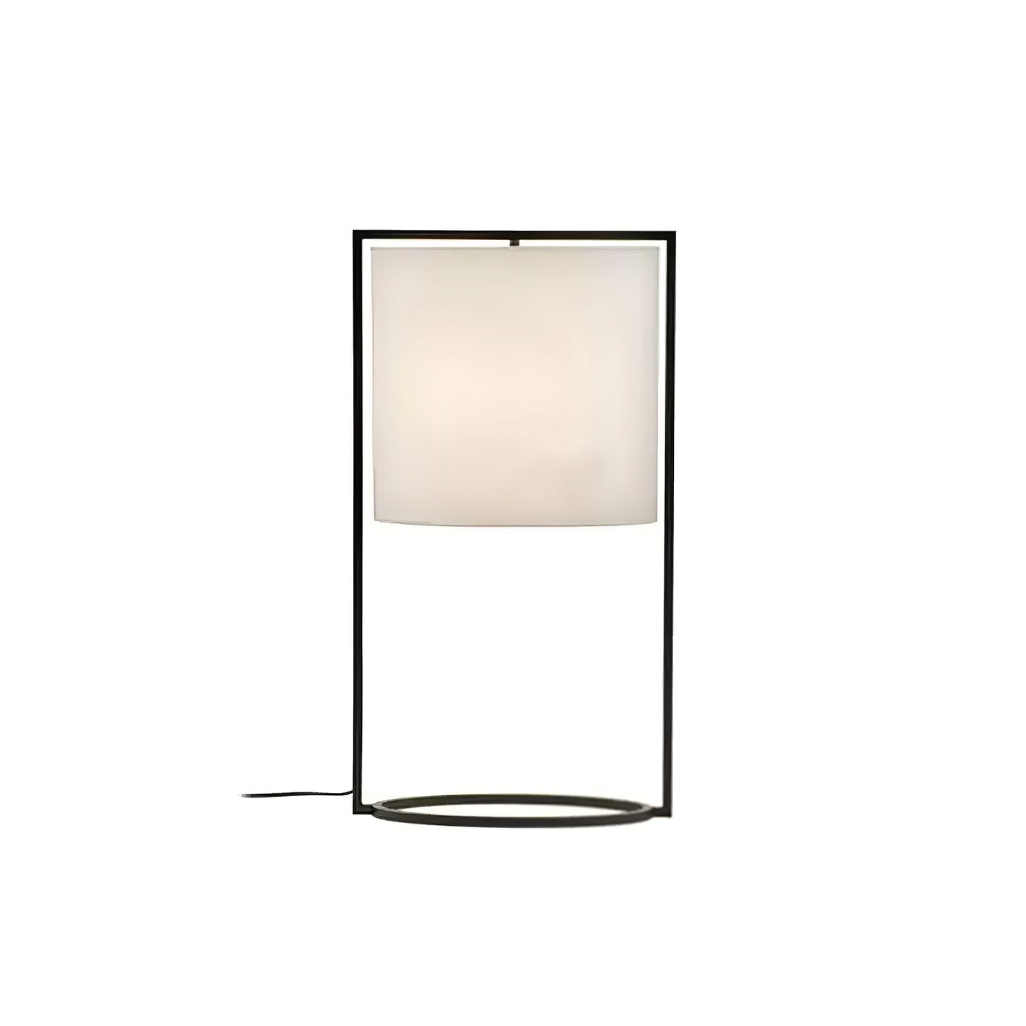 Mirage Frame Table Lamp | Metal, Fabric | Black, White