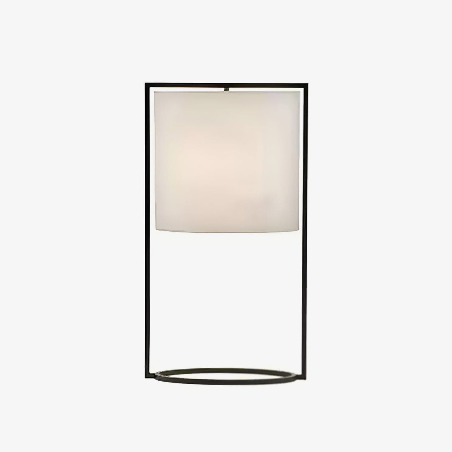 Mirage Frame Table Lamp | Metal, Fabric | Black, White