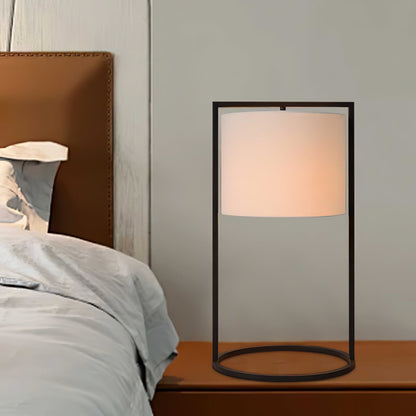 Mirage Frame Table Lamp | Metal, Fabric | Black, White