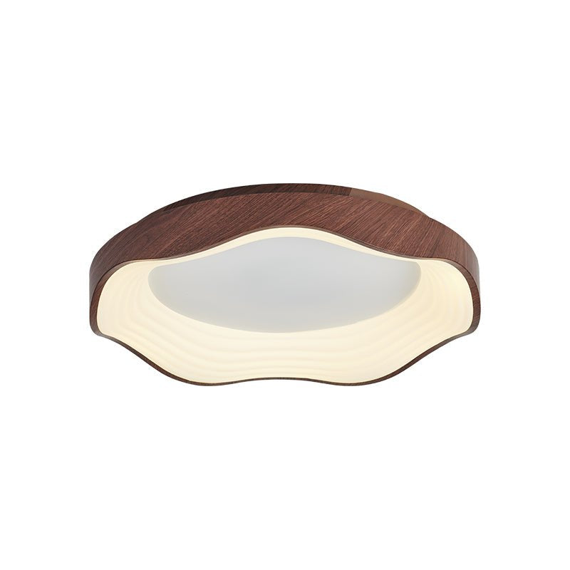 Mirage Wave Ceiling Light | Walnut Wood Grain | 50cm