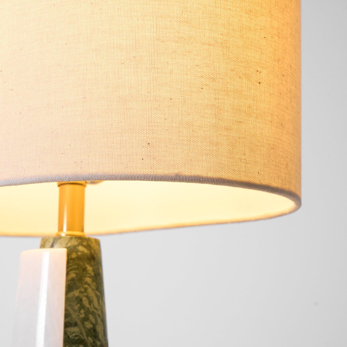 Duomo Marble Table Lamp | Marble & Fabric | Green & White