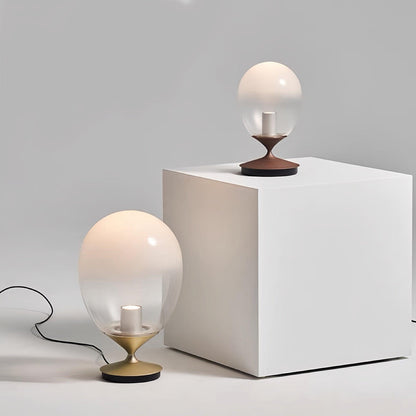 Mist LED Table Lamp | Metal & Glass | Black & Orange