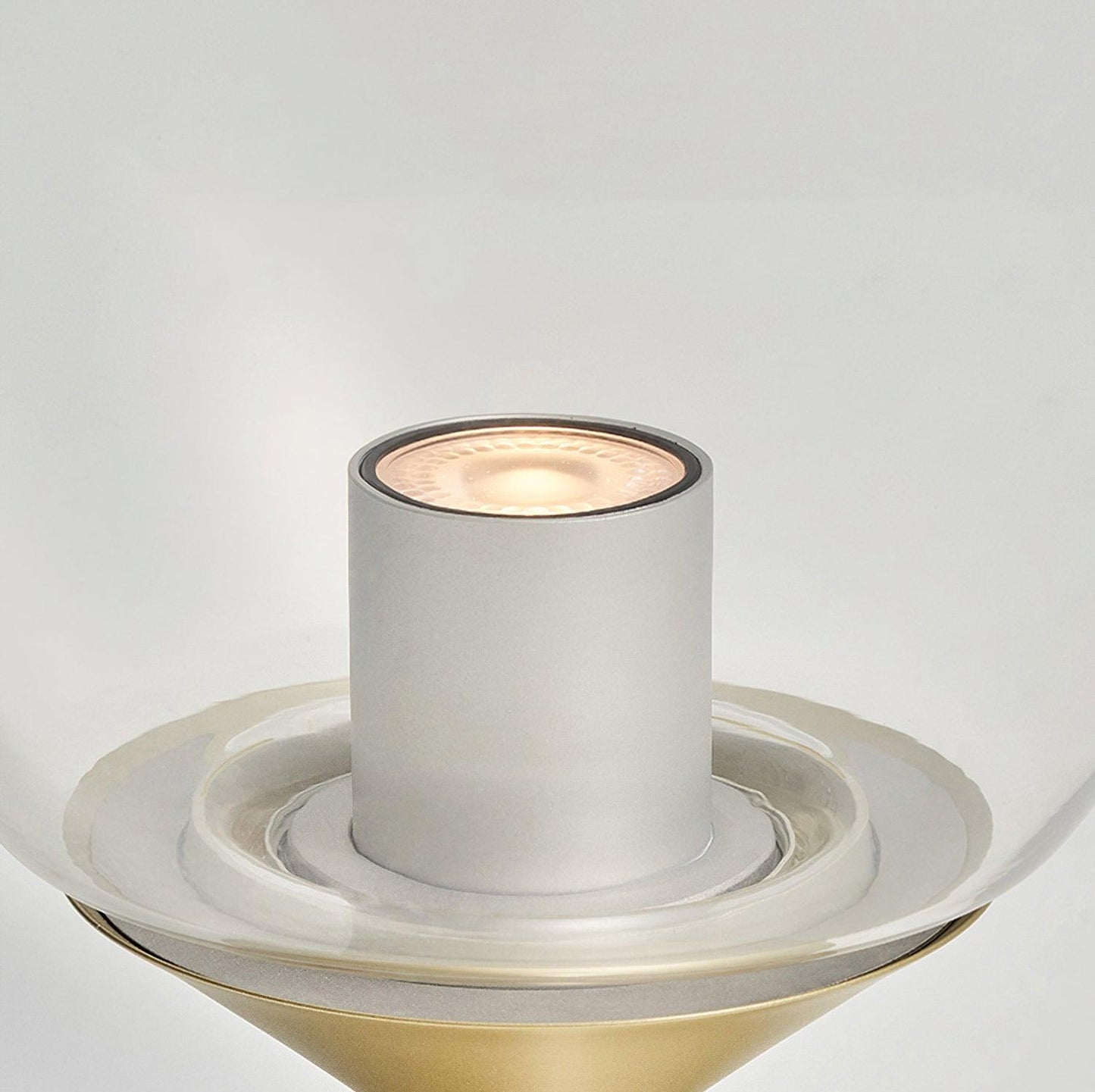 Mist LED Table Lamp | Metal & Glass | Black & Orange