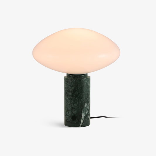 Mist Table Lamp | Marble Base & Glass Shade | Green & White