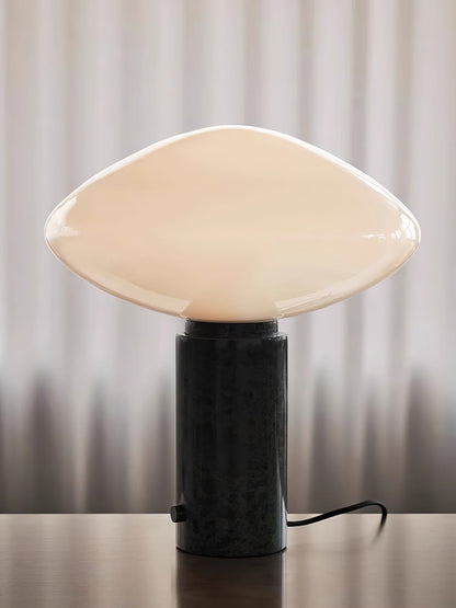 Mist Table Lamp | Marble Base & Glass Shade | Green & White